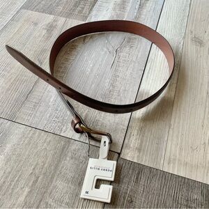 Perry Ellis Portfolio Men's Park Avenue Leather Belt Brown Men’s SZ 30
